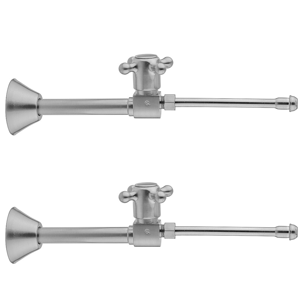 Jaclo 317-X-62 Quarter Turn Ceramic Disc Straight 1/2" Copper (Sweat Fit) X 3/8" O.D. Faucet Supply Kit With Cross Handles And 20" Supply Tubes - Parent