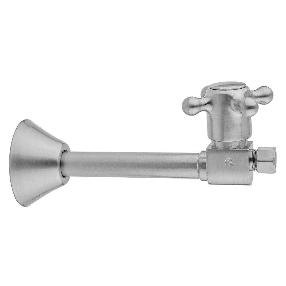 Jaclo 317-X Quarter Turn Ceramic Disc Straight 1/2" Copper (Sweat Fit) X 3/8" O.D. Supply Valve With Cross Handle - Parent