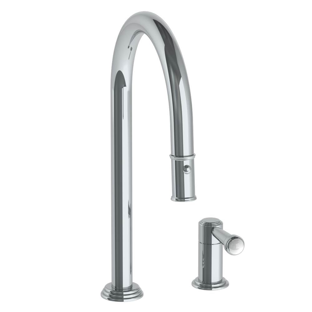 Watermark 321-7.1.3PG2-S2V Deck Mounted 2 Hole Gooseneck Kitchen Faucet With Pull Down Spray - Parent
