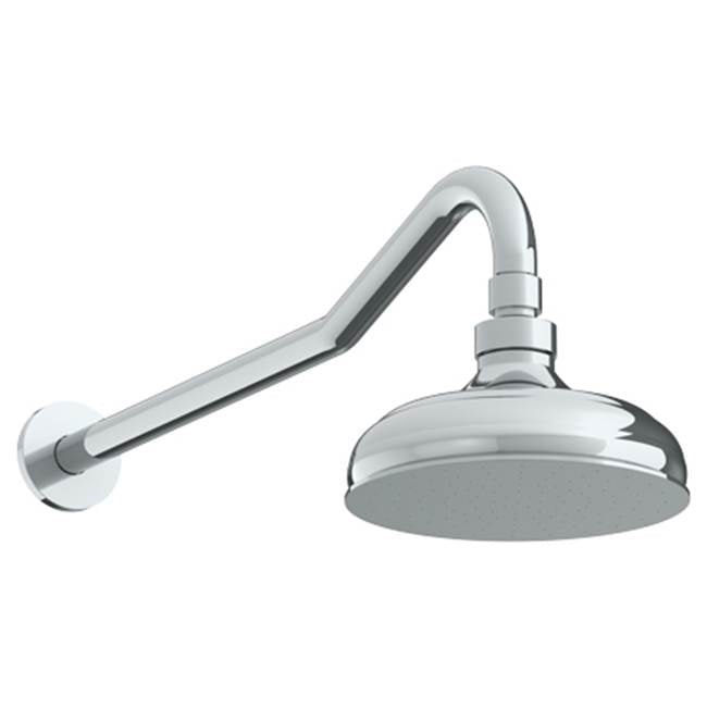 Watermark 321-HAF.1 Stratford Wall Mounted Rainhead 6" Dia With 14" Arm & Flange