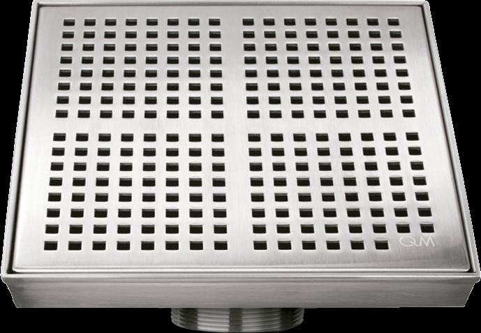 QM Drains 33.200.04 Delmar Series 4" Square Drain