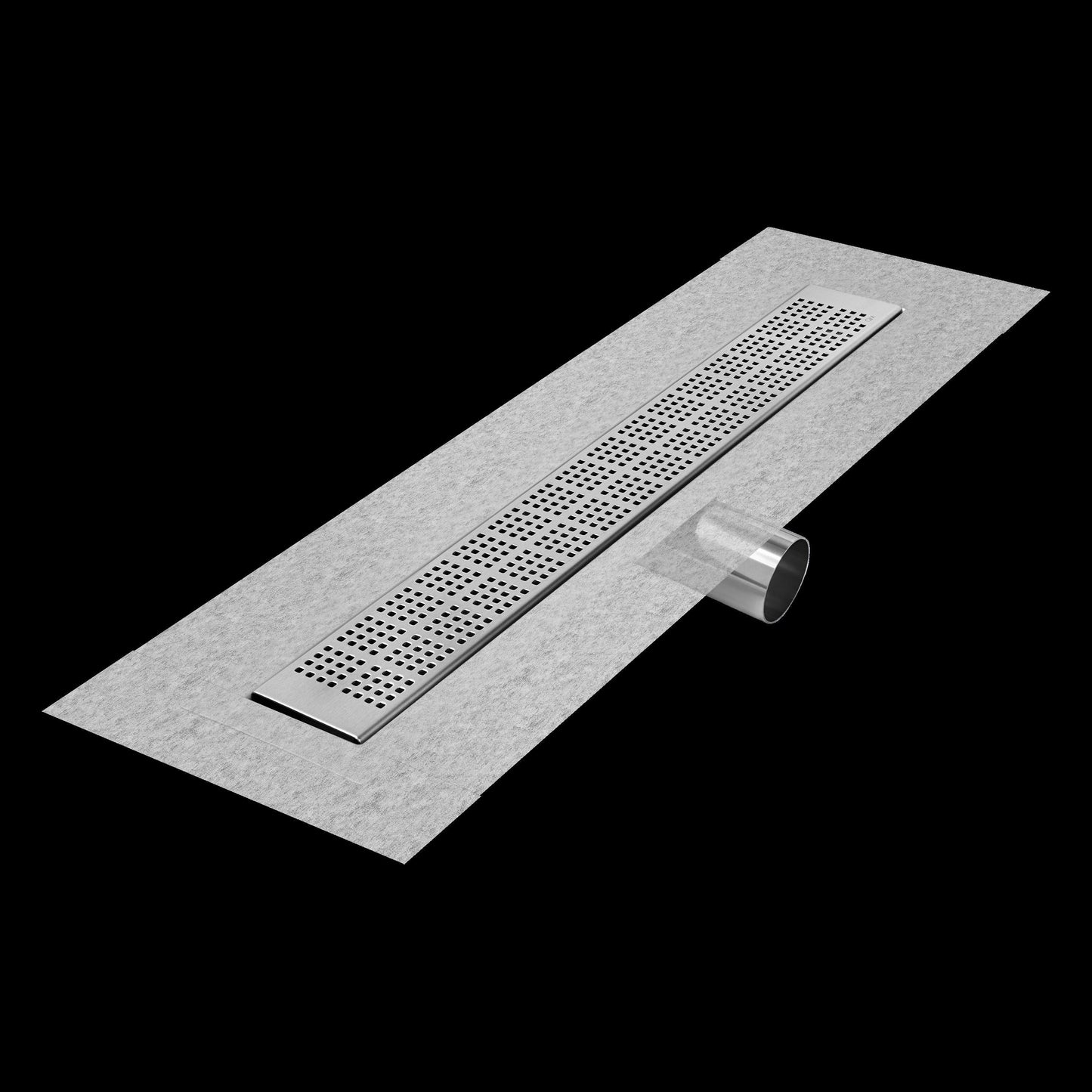 QM Drains 33.200.24FSO Delmar Series 24" Standard Length Side Outlet Linear Drain