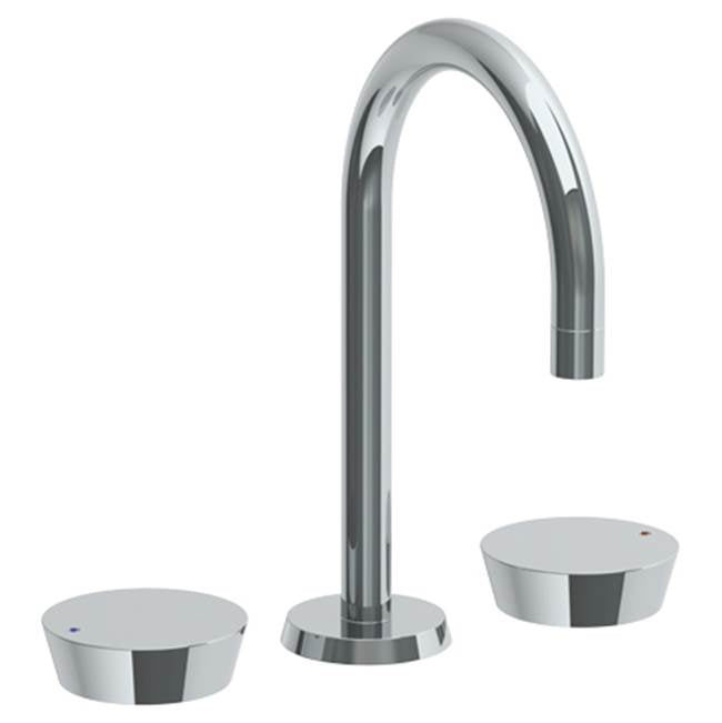 Watermark 36-2-BL1 Zen Deck Mounted 3 Hole Extended Gooseneck Lavatory Set