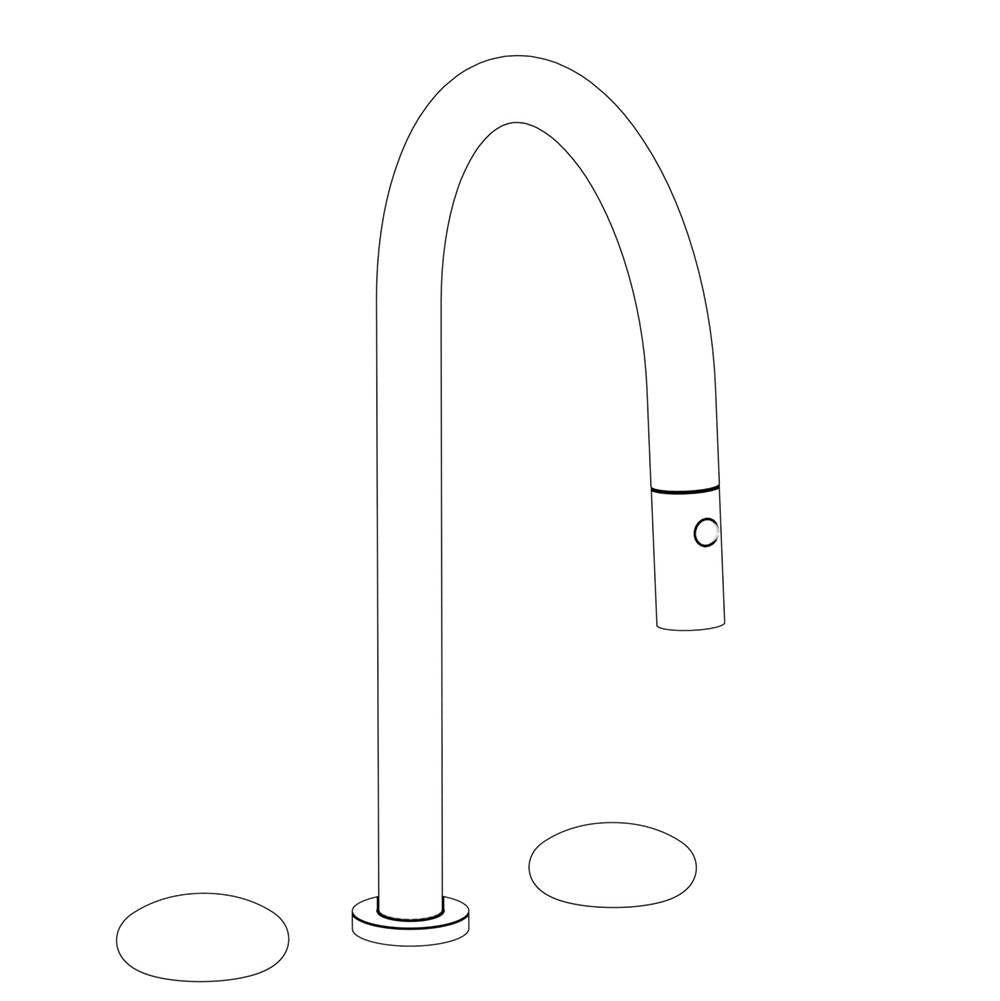 Watermark 36-7PG2-HD Deck Mounted 3 Hole Gooseneck Top Kitchen Faucet With Pull Down Spray - Parent