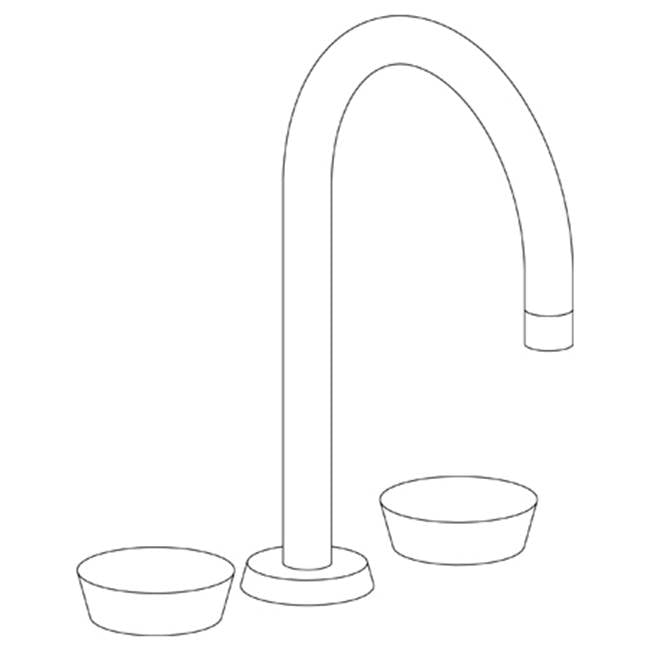 Watermark 36-8-IW Zen Deck Mounted 3 Hole Gooseneck Bath Set