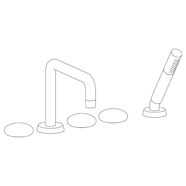 Watermark 36-8.26.1-HL Zen Deck Mounted 5 Hole Square Bath Set - Parent