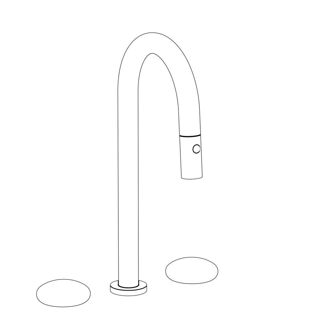 Watermark 36-9PG4-HD Deck Mounted 3 Hole Gooseneck Prep Faucet With Pull Down Spray - Parent