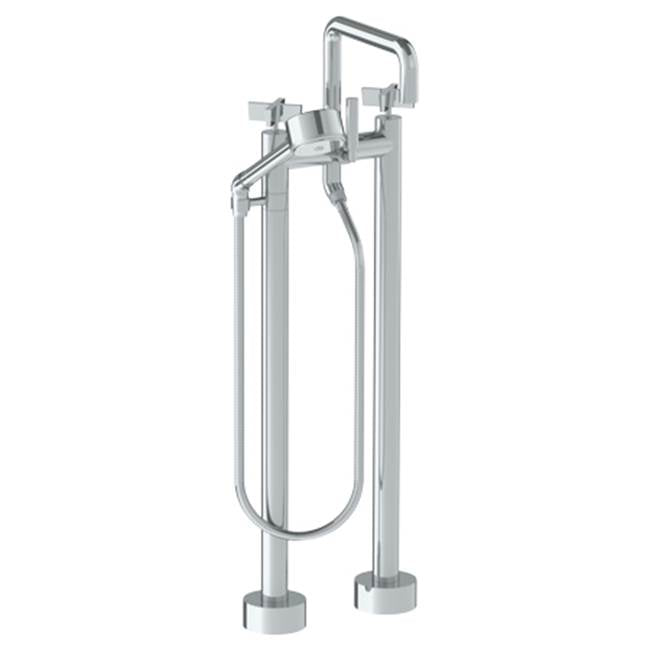 Watermark 37-8.26.3V-BL3 Blue Floor Standing Bath Set With Volume Hand Shower