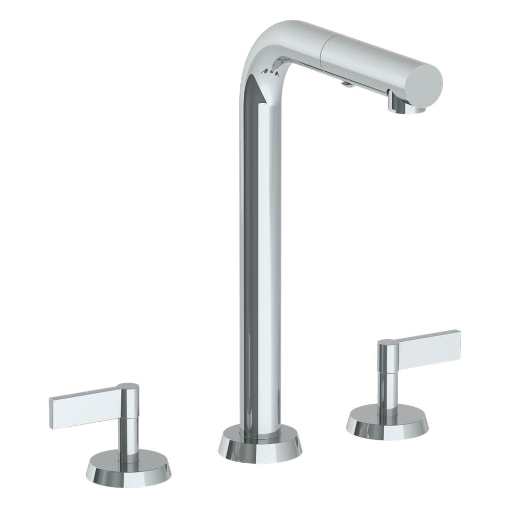 Watermark 37-9P3-BL2 Deck Mounted 3 Hole Square Top Prep Faucet With Pull Out Spray - Parent