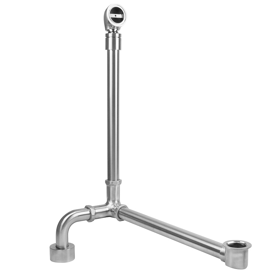 Jaclo 399-3537 Brass Tub Drain Side Outlet W/ Pivot Neck Fully Polished & Plated Tub Waste - Parent