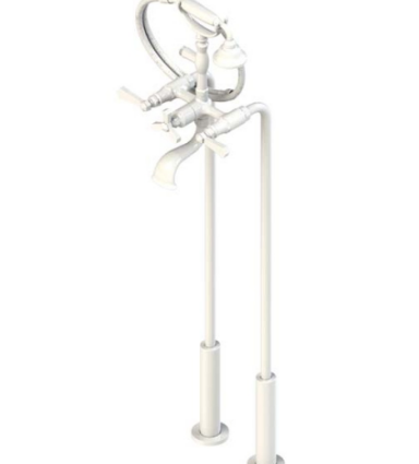 Rubinet 3FHXL Floor Mount Tub Filler with Hand Held Shower