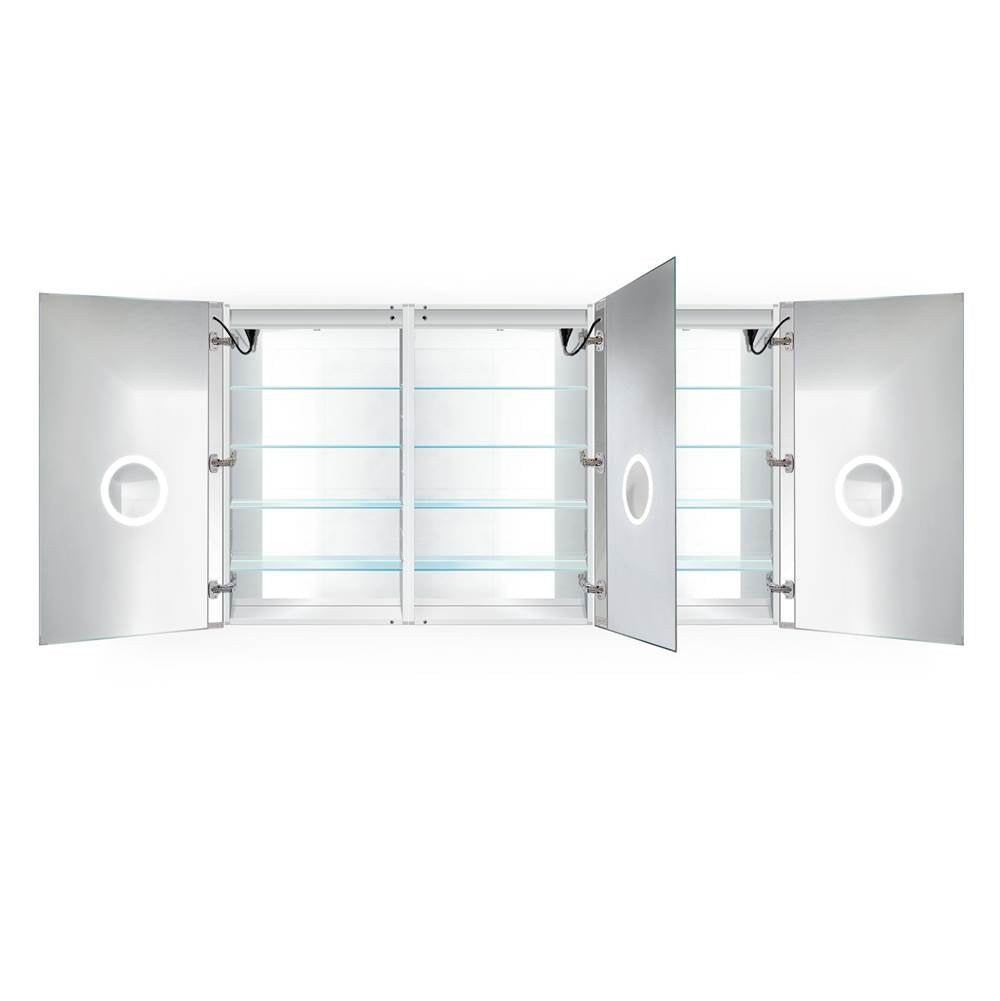 Krugg SVANGE7242TLRR Triview LED Medicine Cabinet 72X42 With Dimmer and Defogger