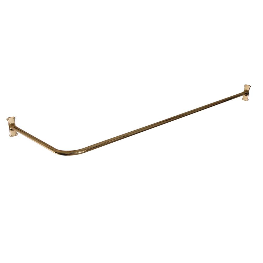 Barclay 4119-66 66 Corner Shower Curtain Rod With Flanges