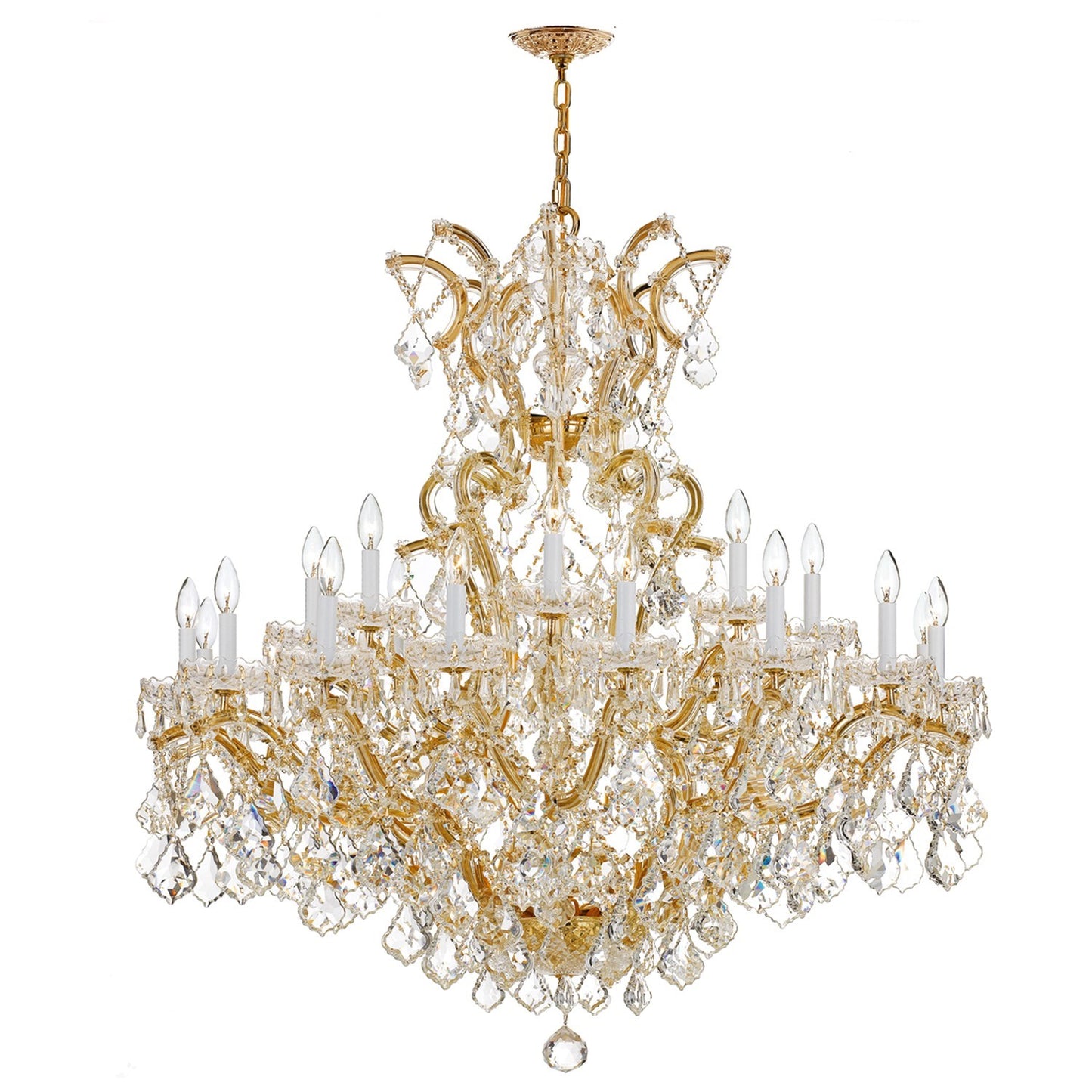 Crystorama 4424-CL-MWP Maria Theresa 25 Light Hand Cut Crystal Chandelier