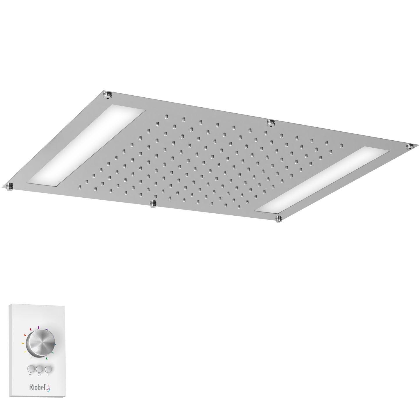 Riobel 476C 22" x 16 1/2" Built-In Showerhead With Led Light