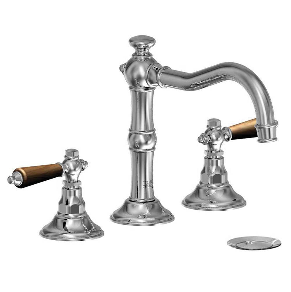 Franz Viegener FV201/58W Revere Wood Widespread Lavatory Faucet With Pop - Up Drain Assembly