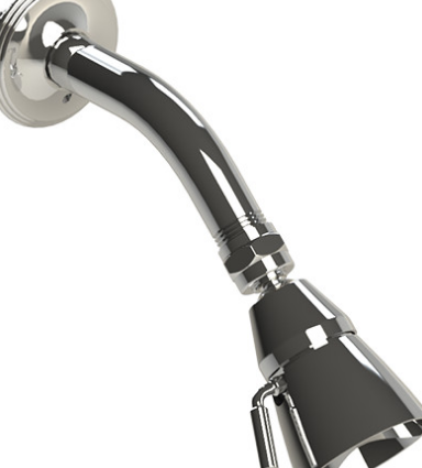 Rubinet 4F002 Standard Single Function Shower Head With Arm Flange