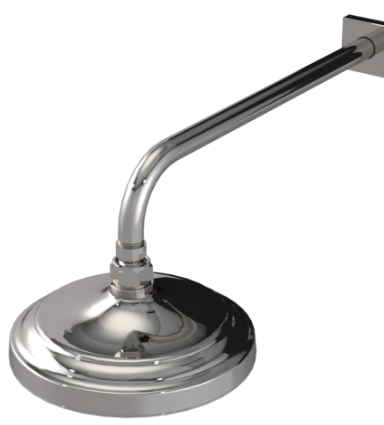 Rubinet 4F024 8 Shower Head With Wall Mount 12 Shower Arm Flange