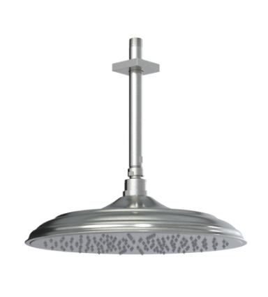 Rubinet 4F210 12 Shower Head, 8 Ceiling Mount Shower Arm Flange