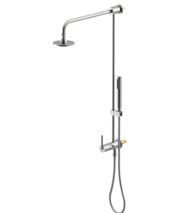 Rubinet 4UGN1 Bar With Iet At Diverter. IncludeLasalle Shower Head, 12 Shower Arm, 30 Adjustable Slide Bar (Can Be Cut To Suit), Hand Held Shower Diverter