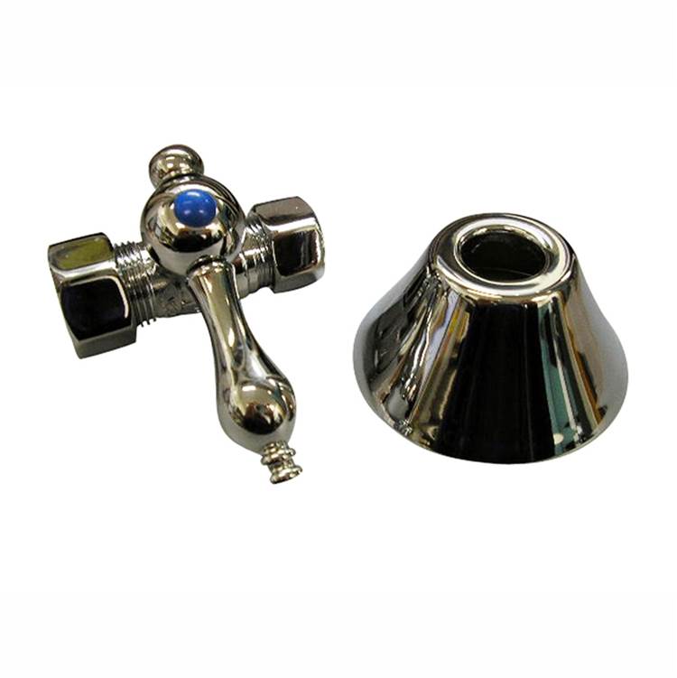 Barclay 5104 Straight Top With Flange 1/2 Comp x 5/8 Comp SET