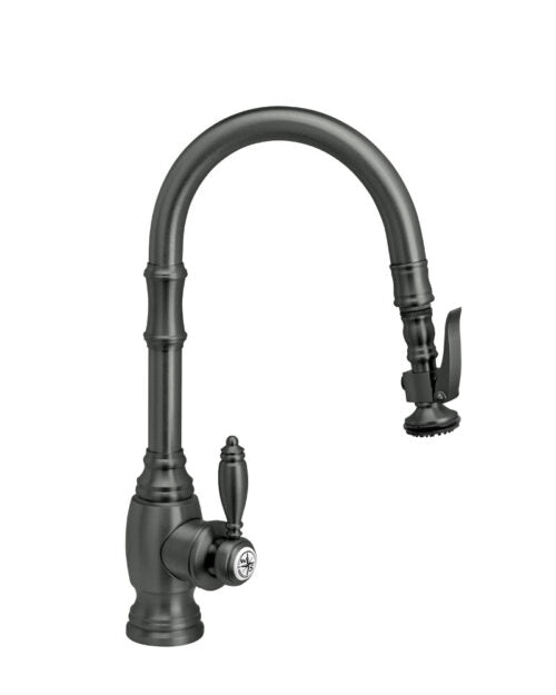 Waterstone 5210 Traditional Prep Size Pulldown Angled Spout Faucet w/Lever Sprayer