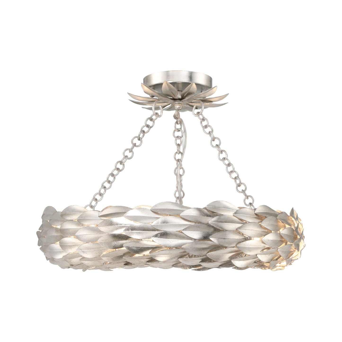 Crystorama 535_CEILING Broche 6 Light Semi Flush Mount