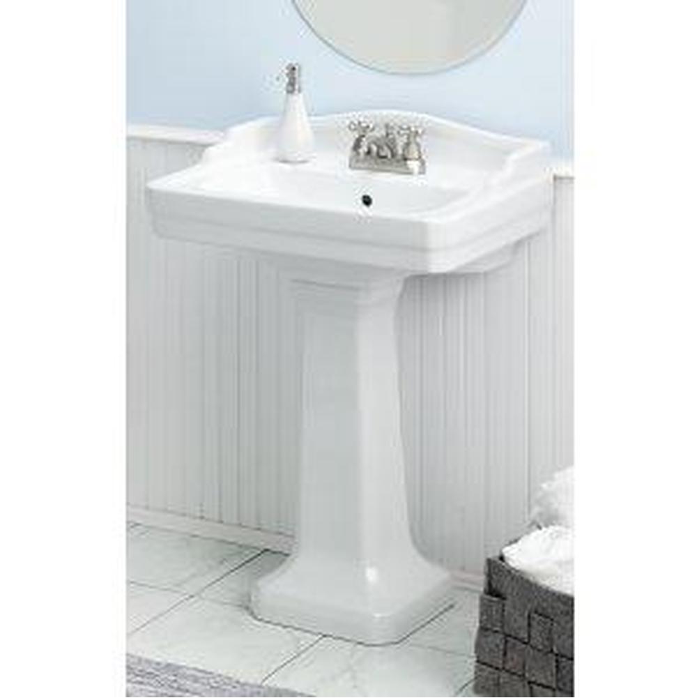 Cheviot 553-WH-4 Square Essex Pedestal Sink - White