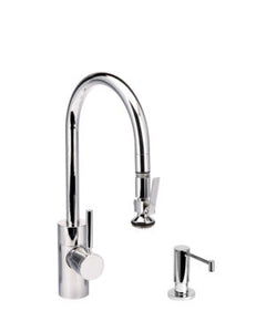 Waterstone 5800-2 Transitional Standard Reach PLP Pulldown Faucet - Level Sprayer 2pc. Suite