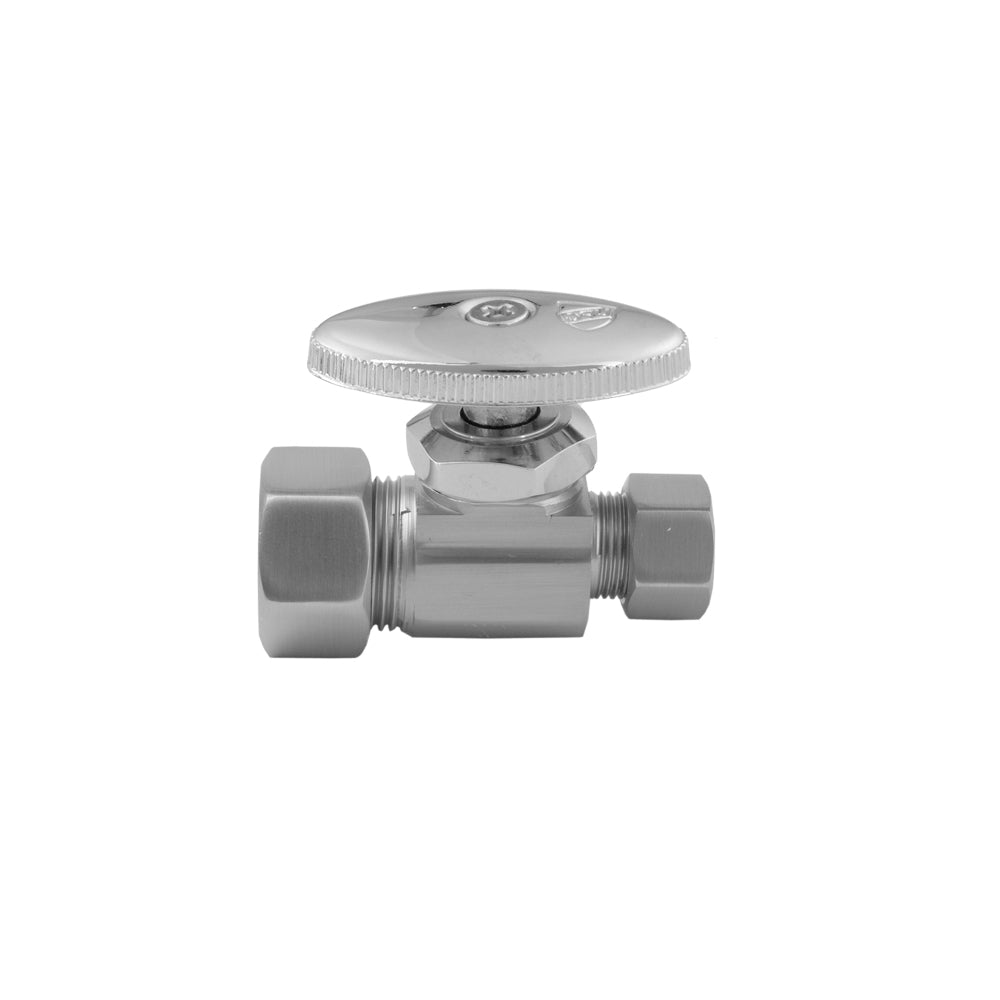 Jaclo 581 Multi Turn Straight Pattern 5/8" O.D. Compression (Fits 1/2" Copper) X 3/8" O.D. Supply Valve With Oval Handle - Parent