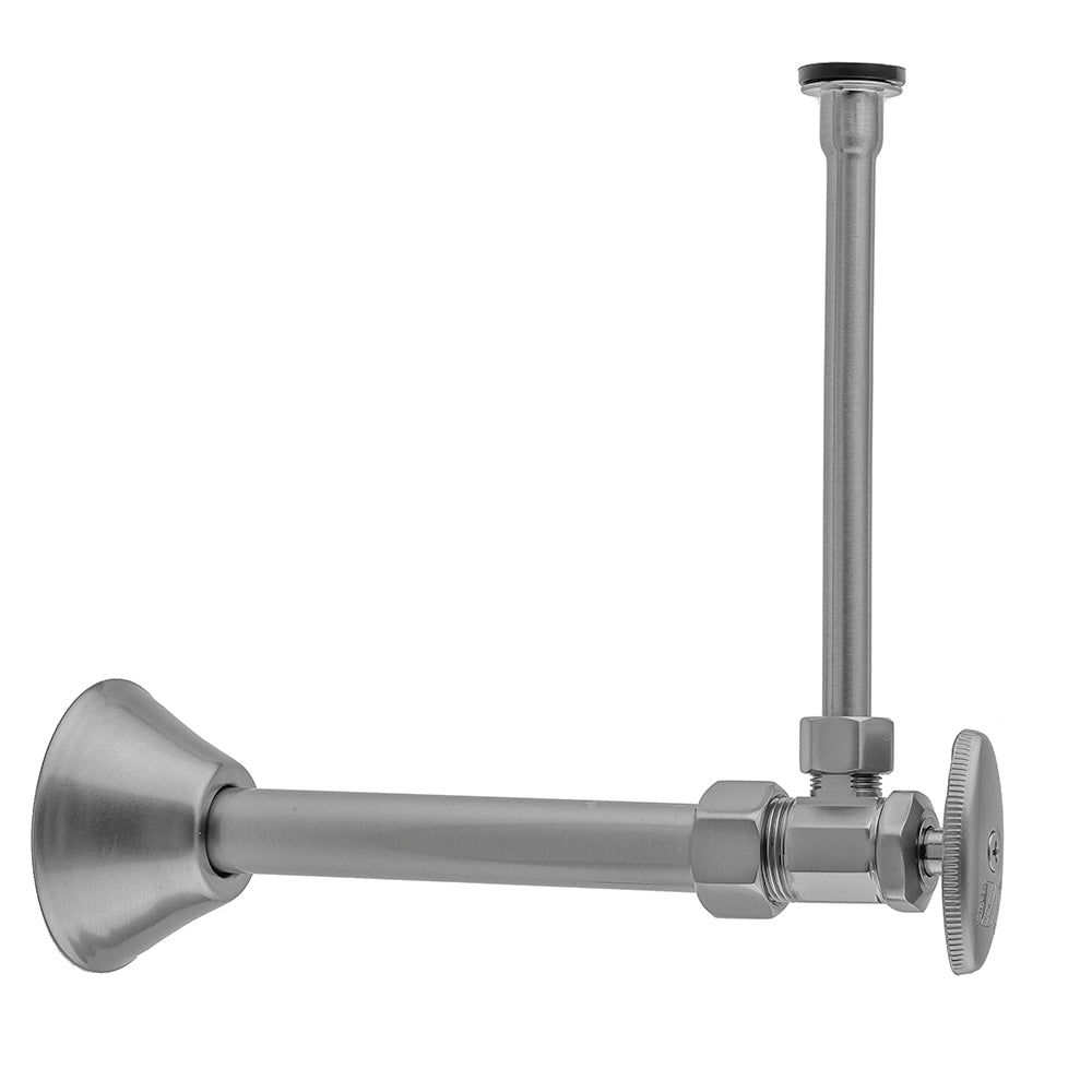 Jaclo 5812-72CT Multi Turn Angle Pattern 5/8" O.D. Compression (Fits 1/2" Copper) X 3/8" O.D. Toilet Supply Kit With Oval Handle, 20" Supply Tube, Cover Tube, Escutcheon - Parent