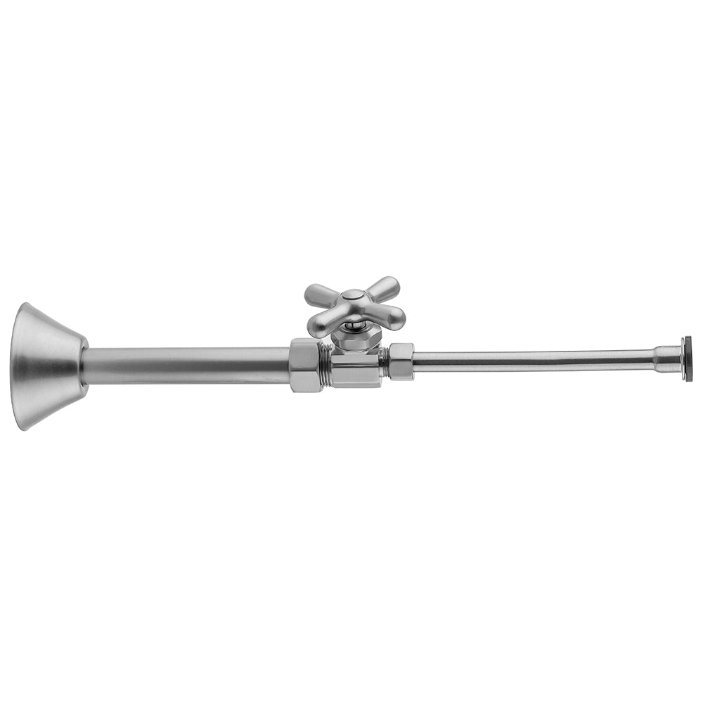Jaclo 581X-72CT Multi Turn Straight Pattern 5/8" O.D. Compression (Fits 1/2" Copper) X 3/8" O.D. Toilet Supply Kit With Cross Handle, 20" Supply Tube, Cover Tube, Escutcheon - Parent