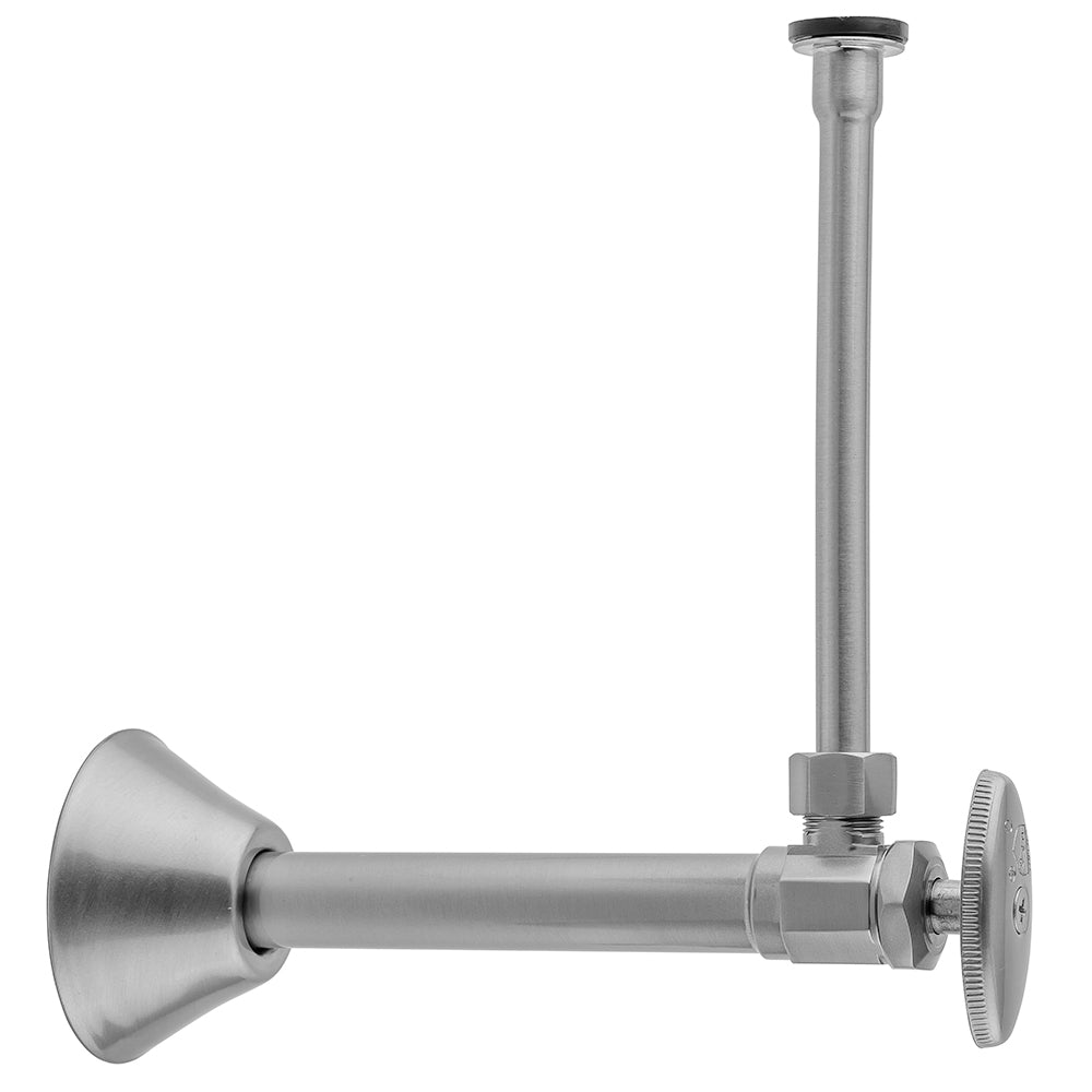 Jaclo 582-72 Multi Turn Angle Pattern 1/2" Copper (Sweat Fit) X 3/8" O.D. Toilet Supply Kit With Oval Handle, 20", Supply Tube, Escutcheon - Parent