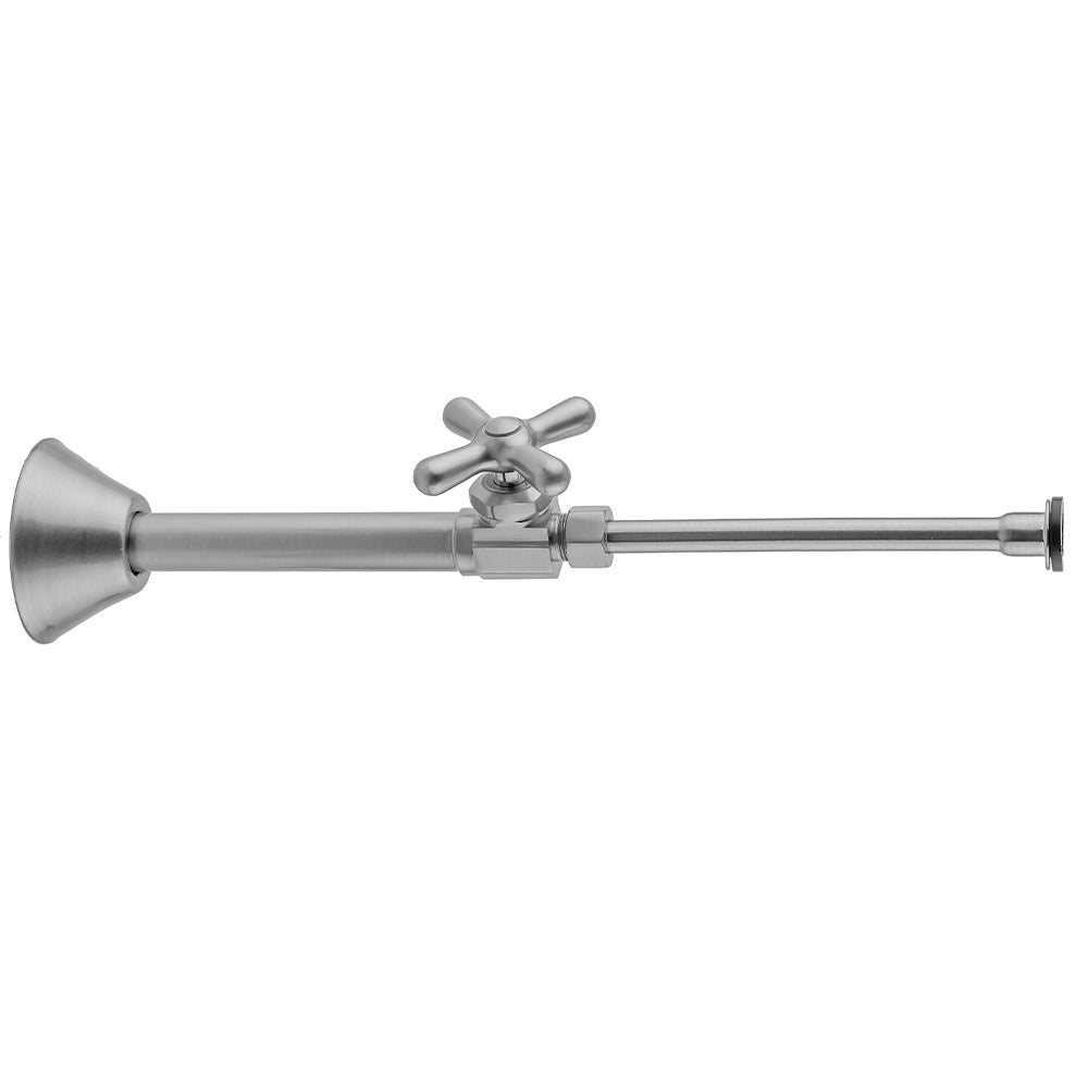 Jaclo 5826X-72 Multi Turn Straight Pattern 1/2" Copper (Sweat Fit) X 3/8" O.D. Toilet Supply Kit With Cross Handle, 20" Supply Tube, Escutcheon - Parent