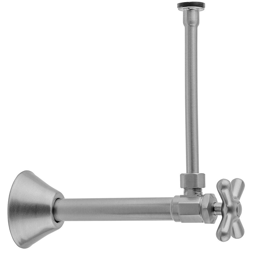 Jaclo 582X-72 Multi Turn Angle Pattern 1/2" Copper (Sweat Fit) X 3/8" O.D. Toilet Supply Kit With Cross Handle, 20" Supply Tube, Escutcheon - Parent