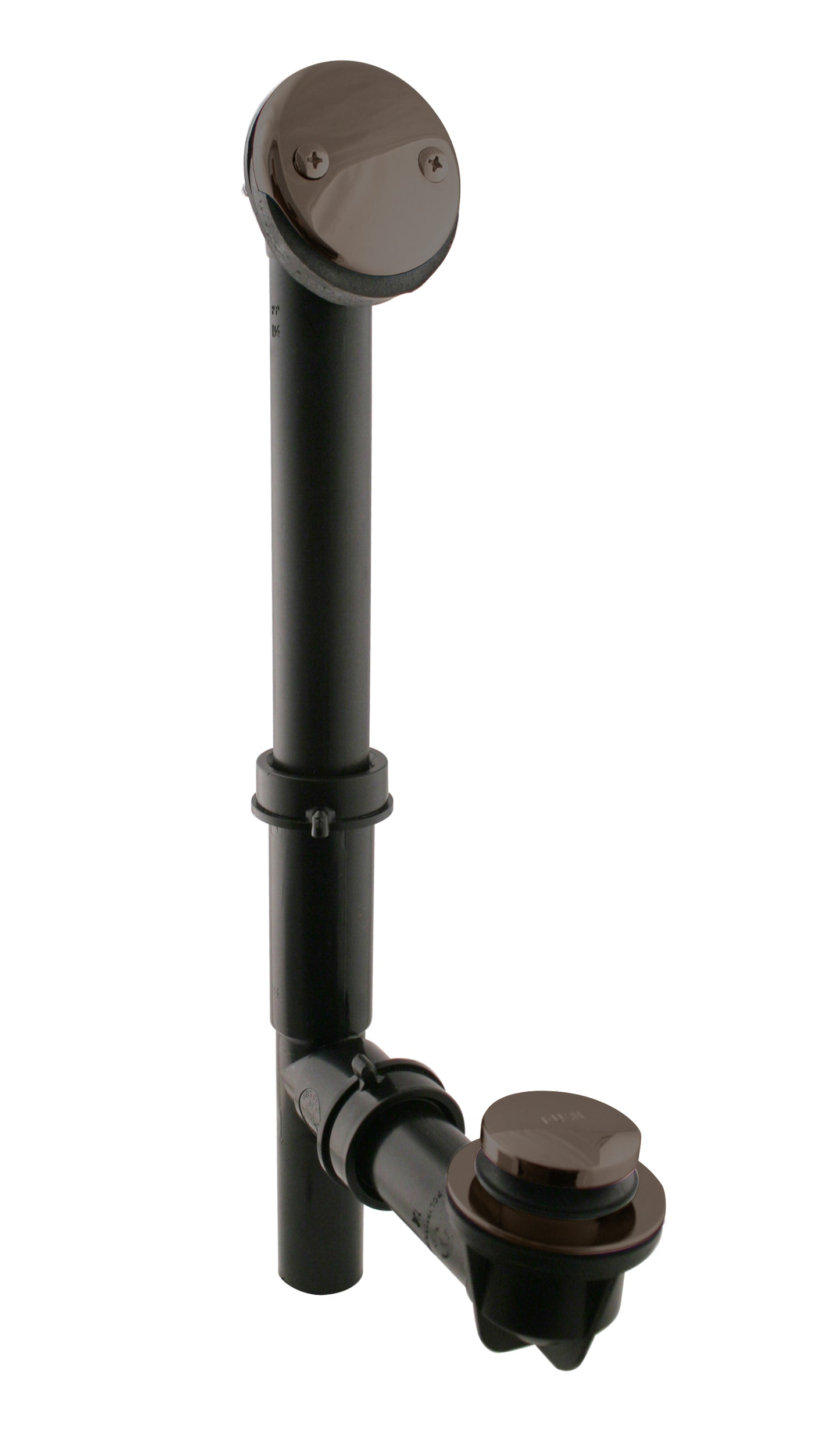 Westbrass 593144 Black 1-1/2 in. Tubular Tip Toe Bath Waste