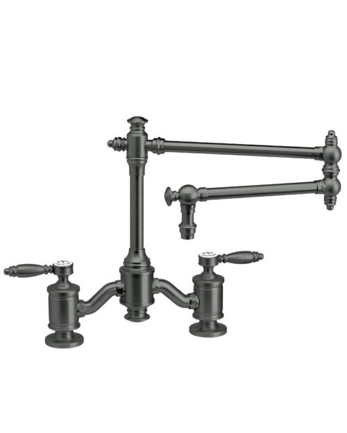 Waterstone 6100-18 Towson Bridge Faucet w/18" Articulated Spout - Lever Handles