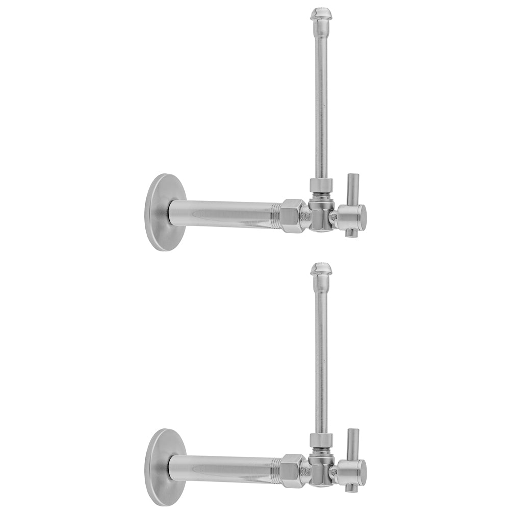 Jaclo 615-2-62 Quarter Turn Angle Pattern 3/8" Ips X 3/8" O.D. Faucet Supply Kit With Contempo Lever Handle, 20" Supply Tubes, Escutcheons - Parent