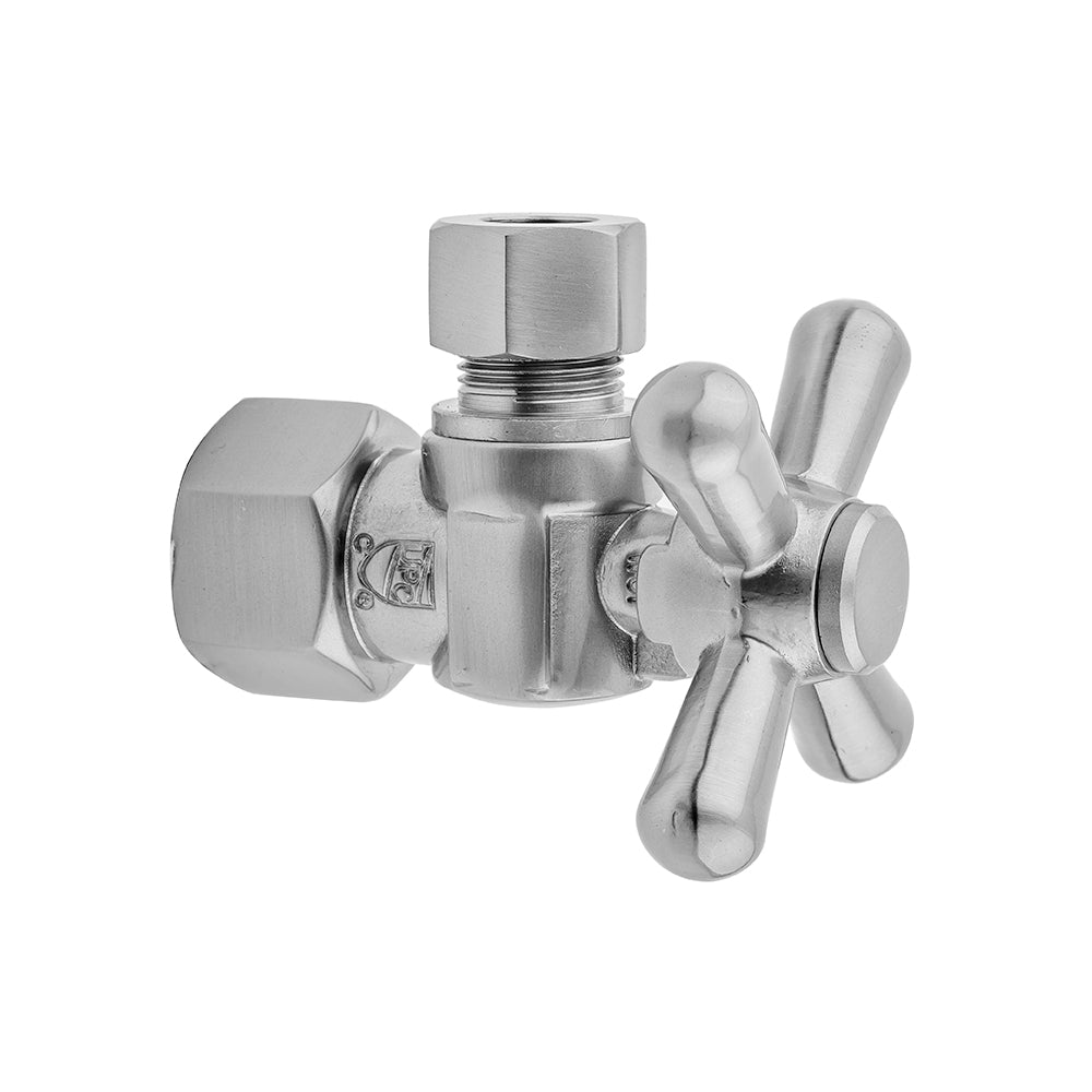 Jaclo 615 Quarter Turn Angle Pattern 3/8" Ips X 3/8" O.D. Supply Valve With Standard Cross Handle - Parent