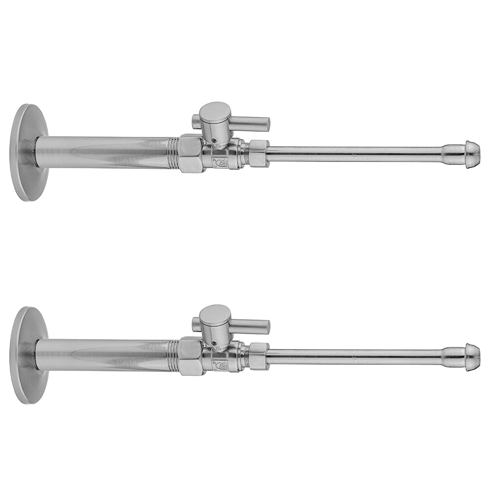 Jaclo 619-2-62 Quarter Turn Straight Pattern 1/2" Ips X 3/8" O.D. Faucet Supply Kit With Contempo Lever Handle, 20" Supply Tubes, Escutcheons - Parent