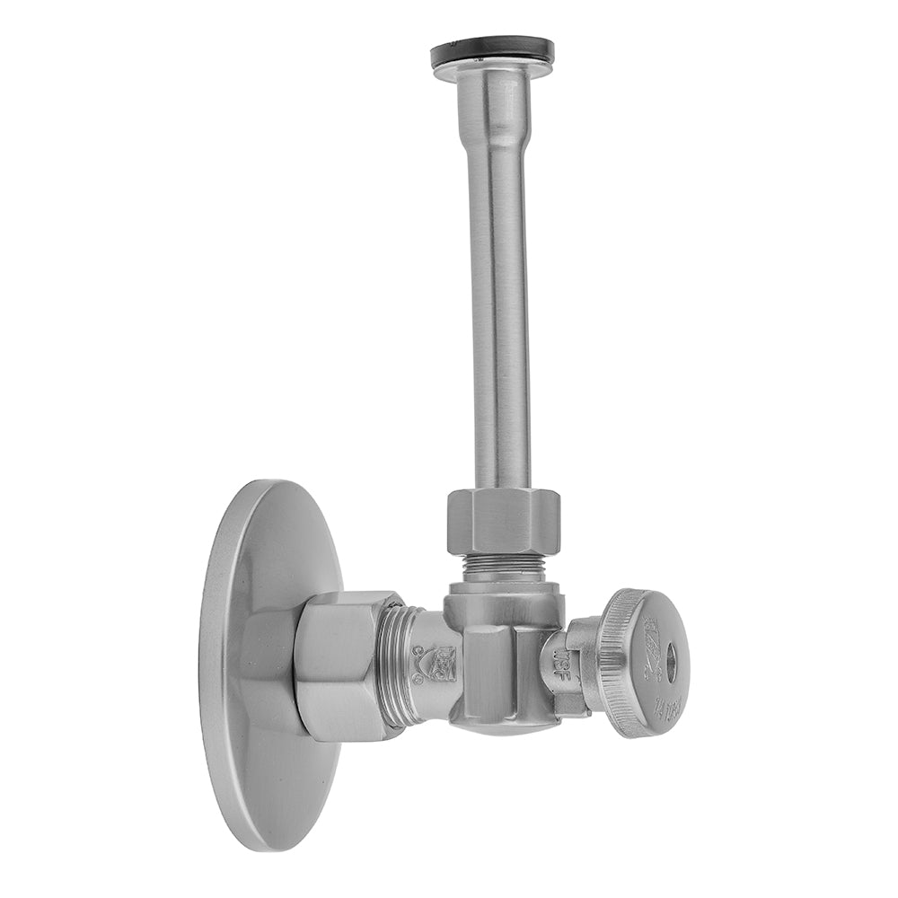 Jaclo 621-8-72 Quarter Turn Angle Pattern 5/8" O.D. Compression (Fits 1/2" Copper) X 3/8" O.D. Toilet Supply Kit Oval Handle, 20" Supply Tube, Escutcheon - Parent