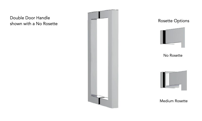 Neelnox UNI-DSDA18-MR Universal A 18 Shower Door Handle Medium Rosette - Parent