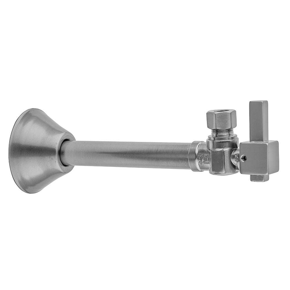 Jaclo 629-6 Quarter Turn 1/2" Copper (Sweat Fit) X 3/8" O.D. Outlet Angle Supply Valve With Square Lever Handle - Parent
