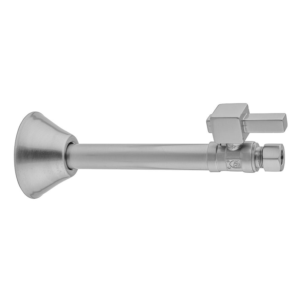 Jaclo 631-6 Quarter Turn Straight Pattern 1/2" Copper (Sweat Fit) X 3/8" O.D. Supply Valve With Square Lever Handle - Parent