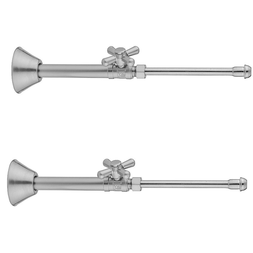 Jaclo 631-62 Quarter Turn Straight Pattern 1/2" Copper (Sweat Fit) X 3/8" O.D. Faucet Supply Kit With Standard Cross Handle, 20" Supply Tubes, Escutcheons - Parent