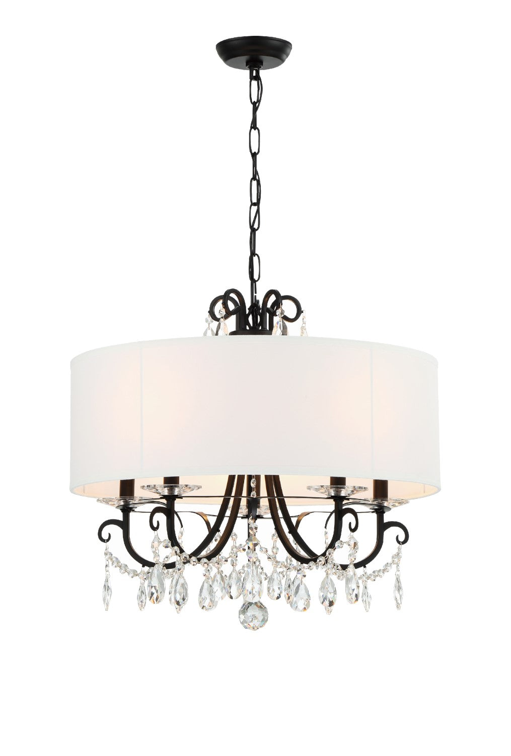 Crystorama 6625-CL-MWP Othello 5 Light Chandelier