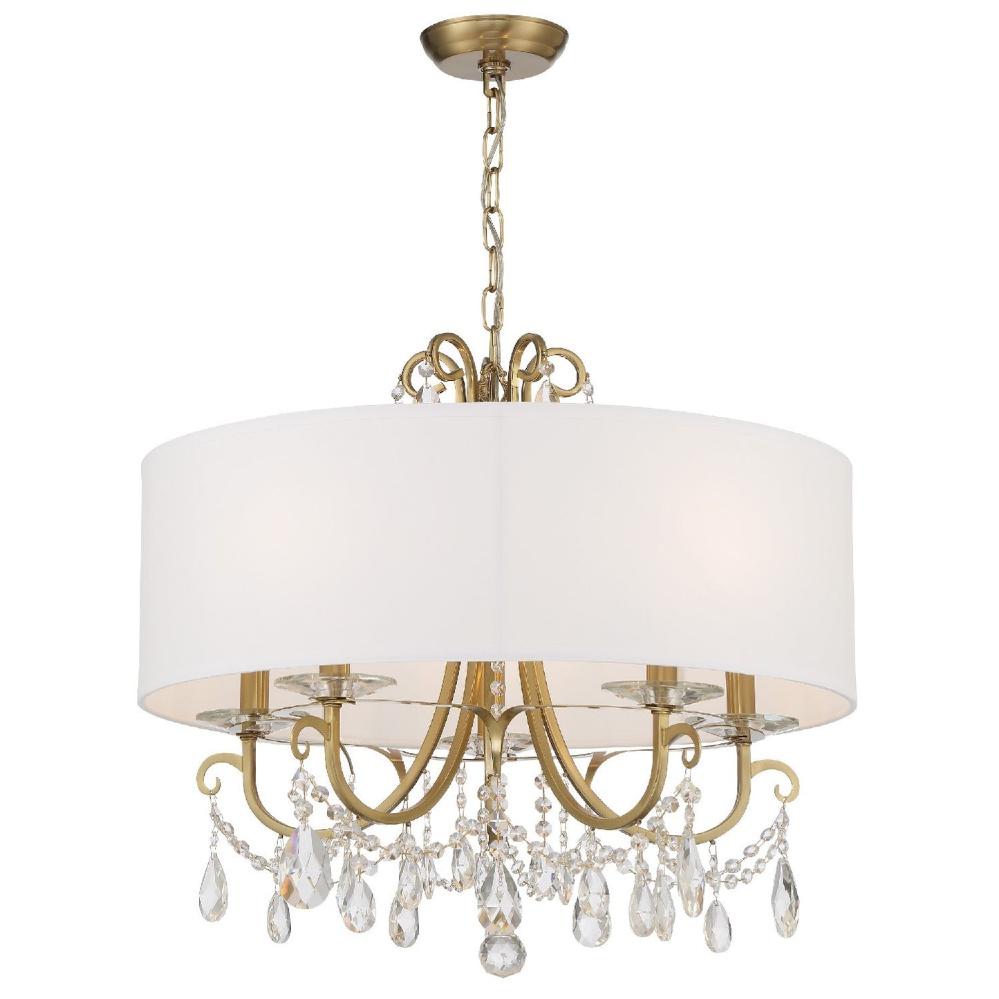 Crystorama 6625-CL-MWP Othello 5 Light Chandelier