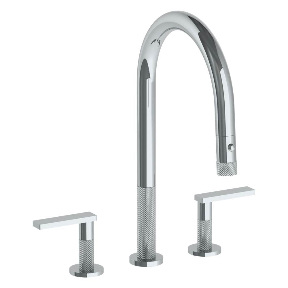 Watermark 70-7PG2-RNK8 Deck Mounted 3 Hole Gooseneck Kitchen Faucet With Pull Down Spray - Parent