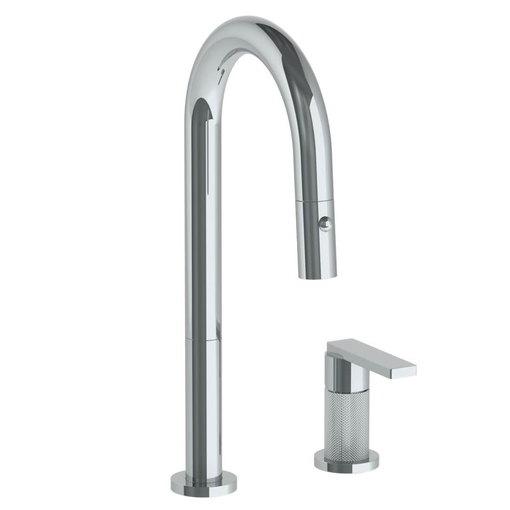Watermark 70-9.1.3PG2-RNK8V Deck Mounted 2 Hole Gooseneck Prep Faucet With Pull Down Spray - Parent