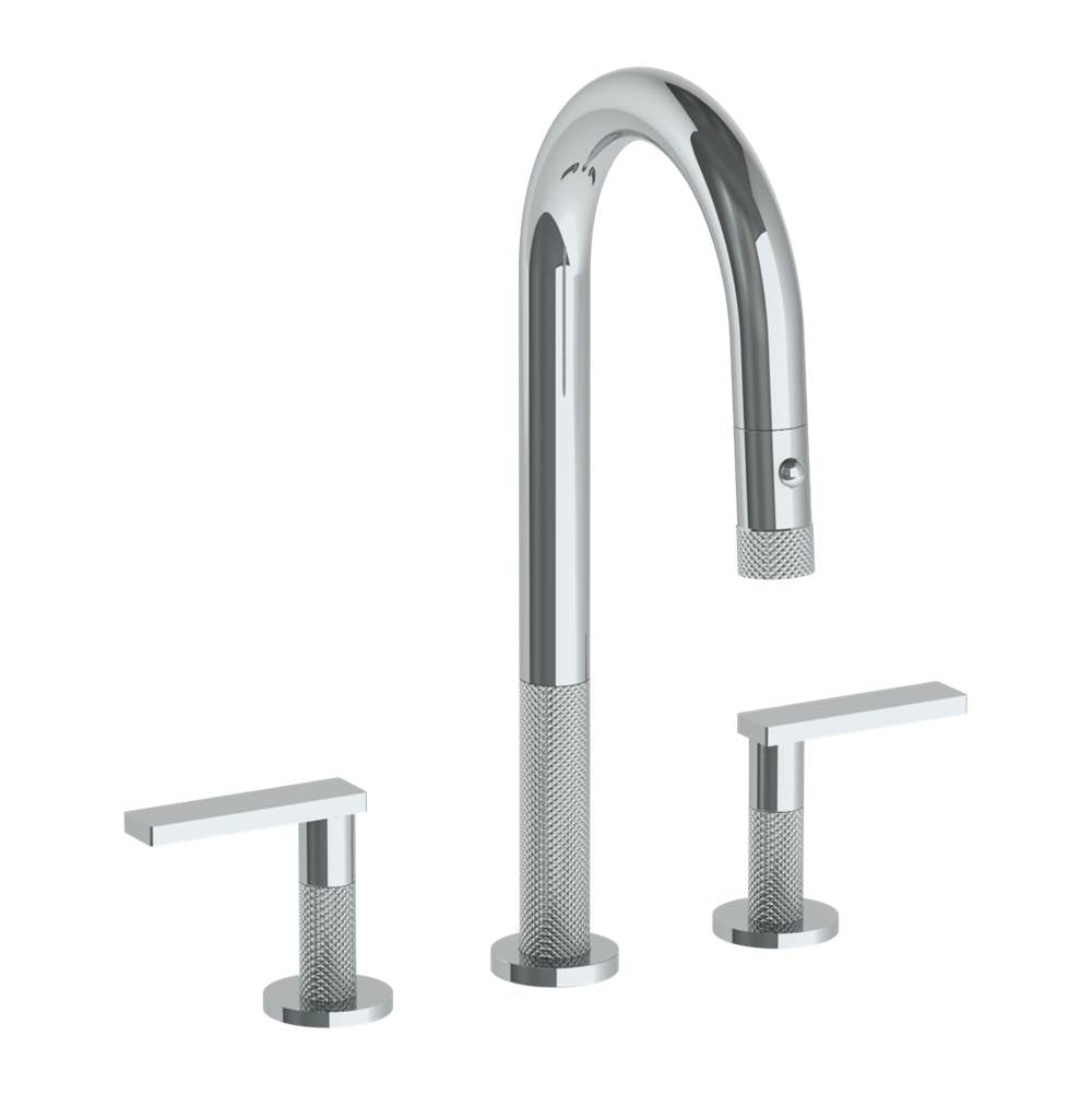 Watermark 70-9PG4-RNK8 Deck Mounted 3 Hole Gooseneck Prep Faucet With Pull Down Spray - Parent